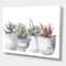 Designart - Cactus and Succulent House Plants IV - Farmhouse Canvas Wall Art Print
